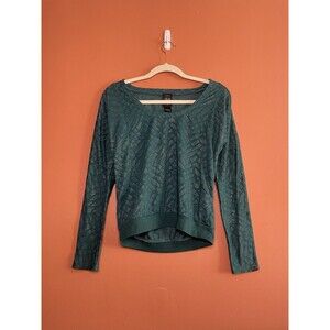 NEW Stussy Teal Leopard Crewneck Long Sleeve Womens Size S